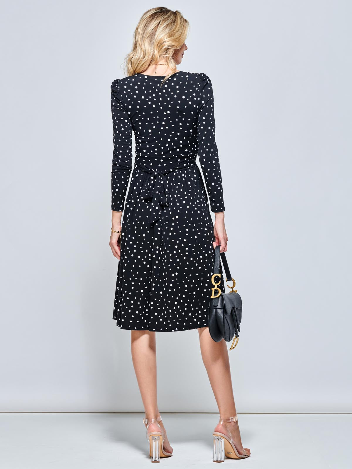 Spotty long sleeve outlet dress