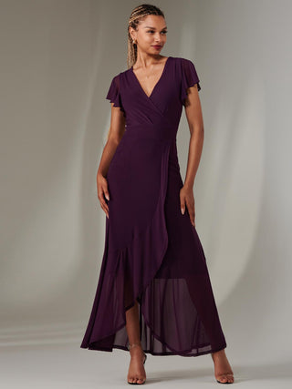 plain dark purple dress Violet Slip Midi Dress Dark Purple off Shoulder Straps Back Elegant Dress Special Occasion Dress Bridesmaid Wedding Silk Slip Chloe Dress