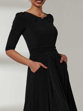 Parker 3/4 Sleeve Maxi Dress, Black Jolie Moi Retail Parker 3/4 Sleeve Maxi Dress, Black Jolie Moi Retail