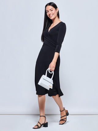 Quane Jersey Fit & Flare Dress, Black