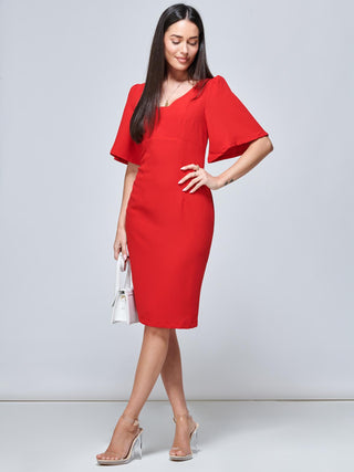 Beverly Bodycon Dress, Red