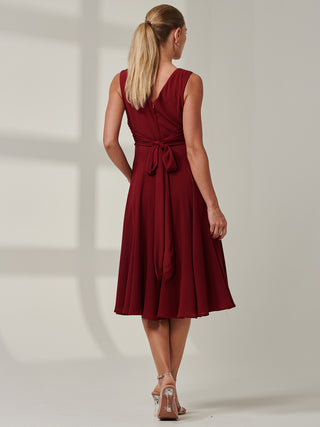Jolie Moi Black Belted Fit And Flare Dress, Burgundy Jolie Moi Retail Jolie Moi Black Belted Fit And Flare Dress, Burgundy Jolie Moi Retail