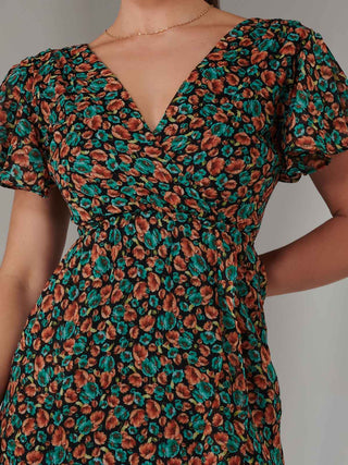 Petite Midaxi Dress, Black Multi