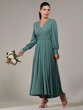 Petite Long Sleeve Soft Silky Jersey Maxi Dress, Green – Jolie Moi Retail Petite Long Sleeve Soft Silky Jersey Maxi Dress, Green – Jolie Moi Retail