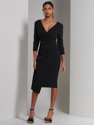 black bodycon dress 3/4 sleeve Amazon.com: ICONOFLASH Women's 3/4 Sleeve Crew Neck Black Bodycon Midi Dress Size XS : Clothing, Shoes & Jewelry