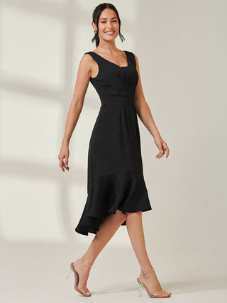 Jolie Moi Palmer Dip Hem Shift Dress, Black