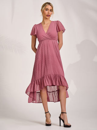 Petite Chiffon Midaxi Dress, Dusty Pink