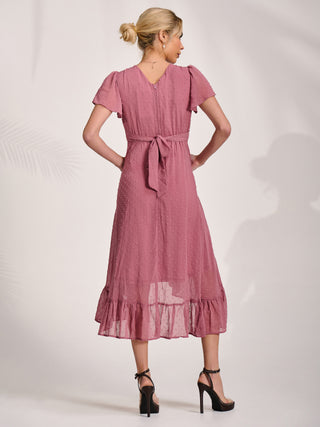 Petite Chiffon Midaxi Dress, Dusty Pink