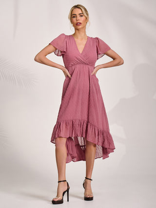 Petite Chiffon Midaxi Dress, Dusty Pink