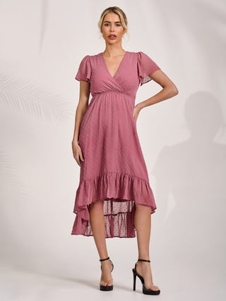 Petite Chiffon Midaxi Dress, Dusty Pink