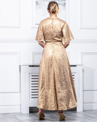 Sample Sale - Angel Sleeve Maxi Dress, Gold