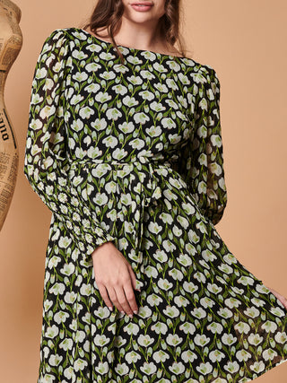 Sample Sale - Long Sleeve Mini Dress, Multi