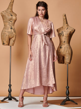 Sample Sale - V-Neck Maxi Dress, Blush