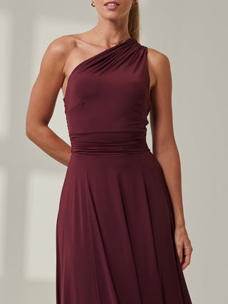 Sample Sale - One Shoulder Jersey Dress, Mauve