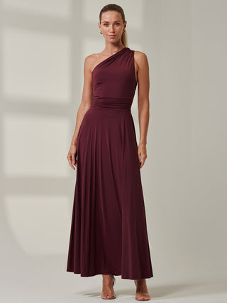 Sample Sale - One Shoulder Jersey Dress, Mauve