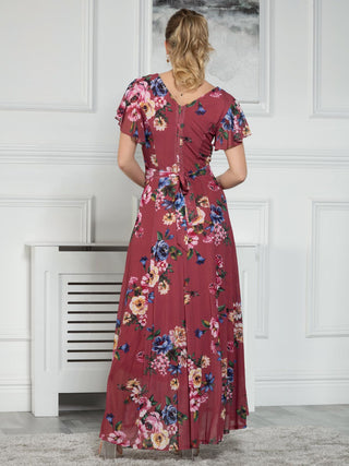 Sample Sale - Maxi Dress, Rust Floral