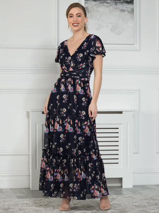 Sample Sale - Maxi Dress, Navy Floral