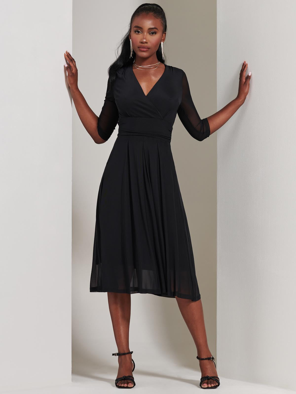 Black formal dress midi best sale