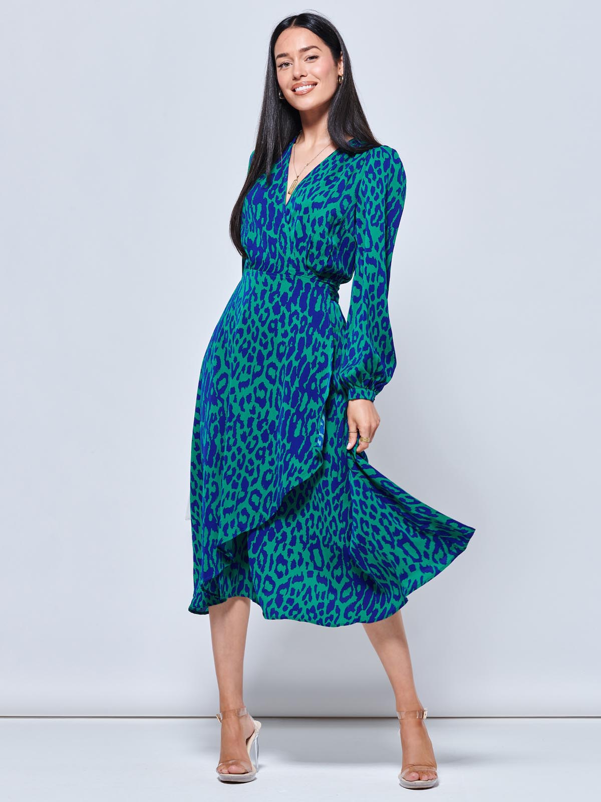 Crepe discount wrap dress