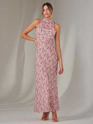 chiffon summer maxi dresses uk Joanna Ruffle Cape Chiffon Maxi Dress Ivory | Evening Dresses