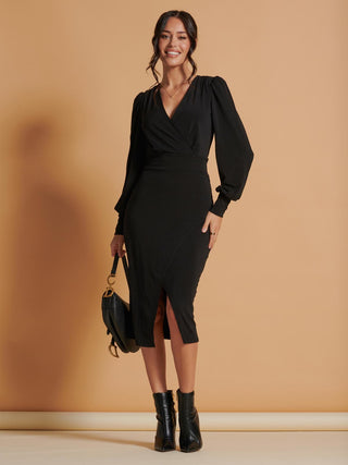 jersey bodycon dress Light Blue Midi - Midi Dress - Knit Dress Dress it up effortlessly with sleek heeled mules and a sharp blazer for a put Chiara Boni La Petite Robe