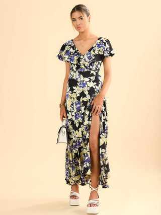Sample Sale - Maxi Dress, Black Floral