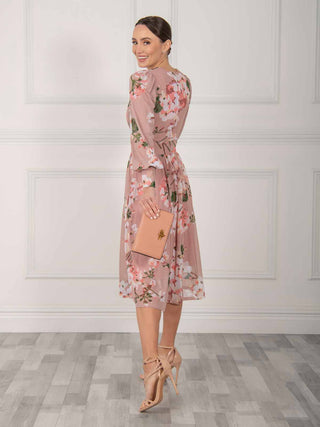 Jasmine Long Sleeve Mesh Dress, Dusty Pink Jolie Moi Retail Jasmine Long Sleeve Mesh Dress, Dusty Pink Jolie Moi Retail
