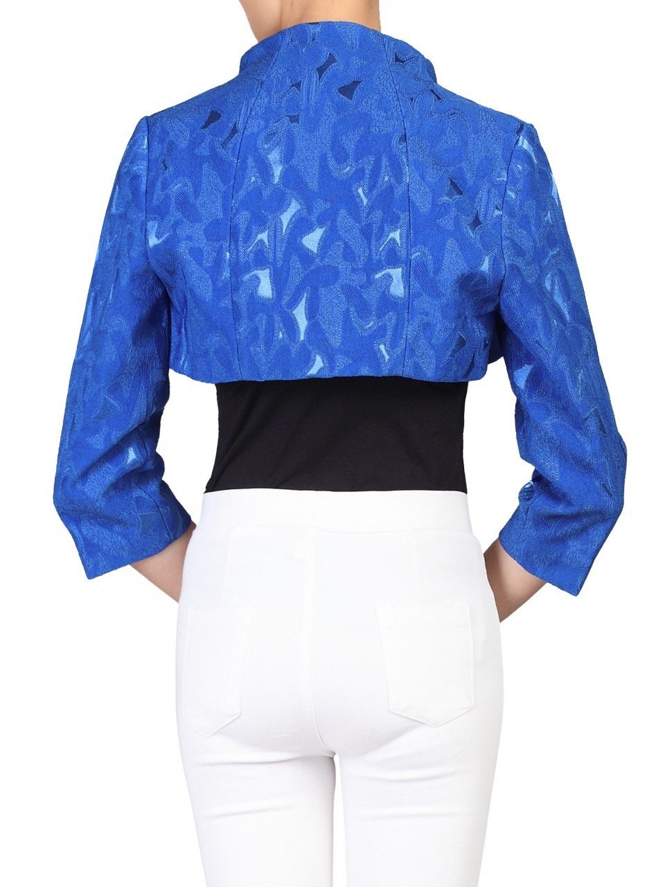 Royal blue outlet lace bolero jacket