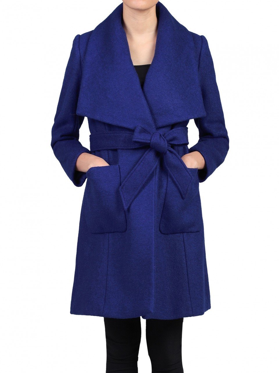 Wool Blend Wrap Coat, Royal Blue – Jolie Moi Retail