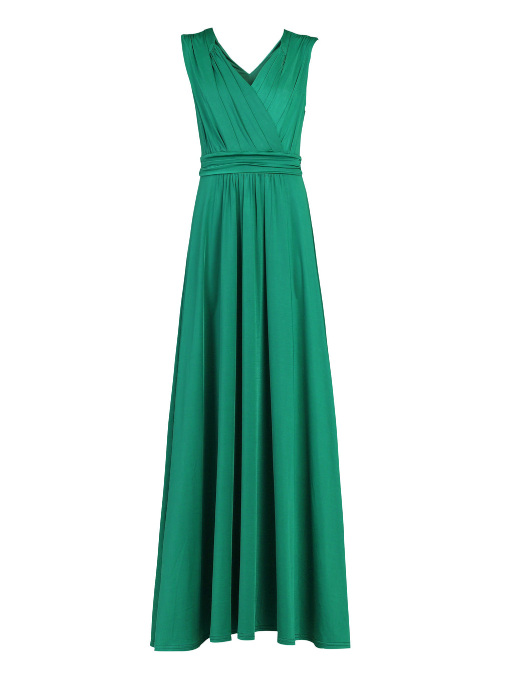 Plunge V Neck Draped Maxi Dress, Green – Jolie Moi Retail