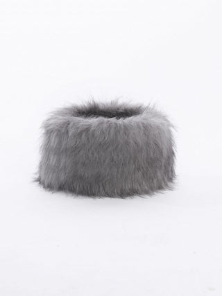 Faux Fur Snood / Ear Warmer, Grey