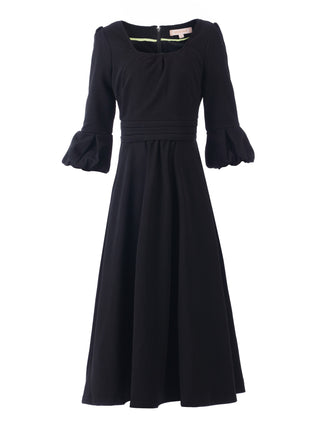 Jolie Moi Bell Sleeve Midi Dress, Black