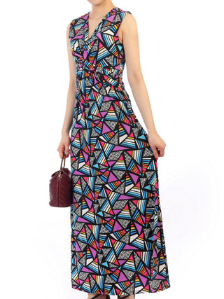 Jolie Moi Twists Front Maxi Dress, Royal Multi