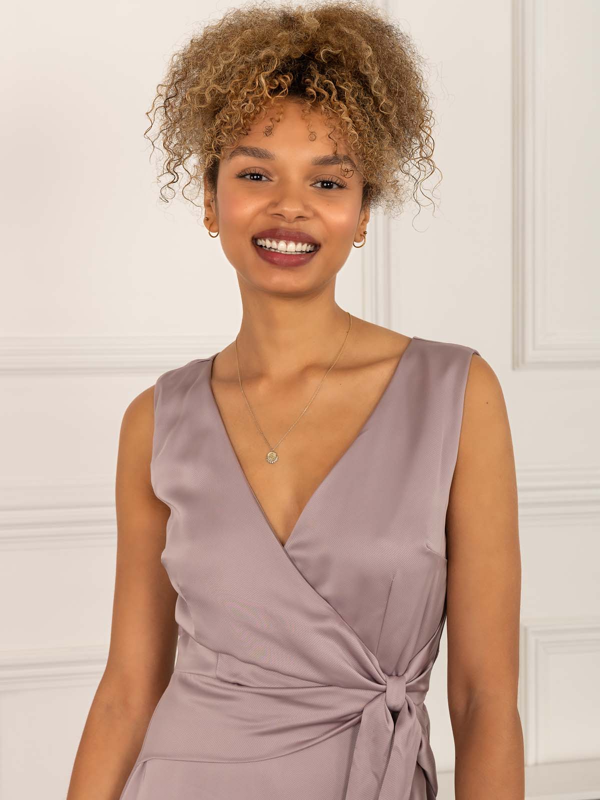 Mauve wrap clearance dress