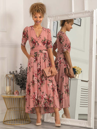 Maxi Dress Blush Colored Summer Dresses Haizley Floral Print