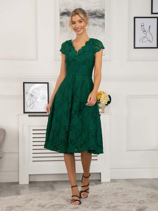 Cap Sleeve Lace Prom Dress, Green Jolie Moi Retail Cap Sleeve Lace Prom Dress, Green Jolie Moi Retail