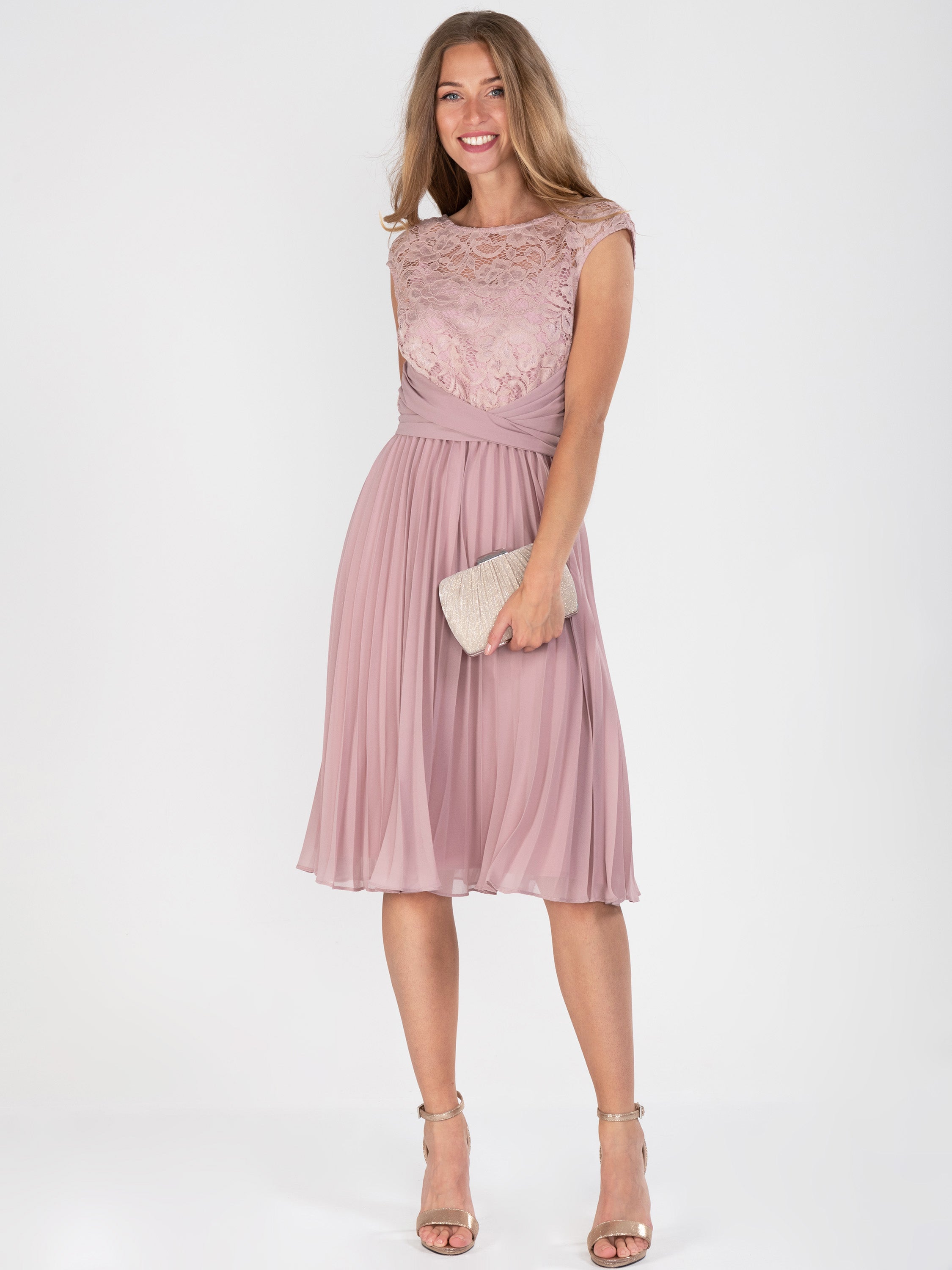 Mauve lace outlet gown