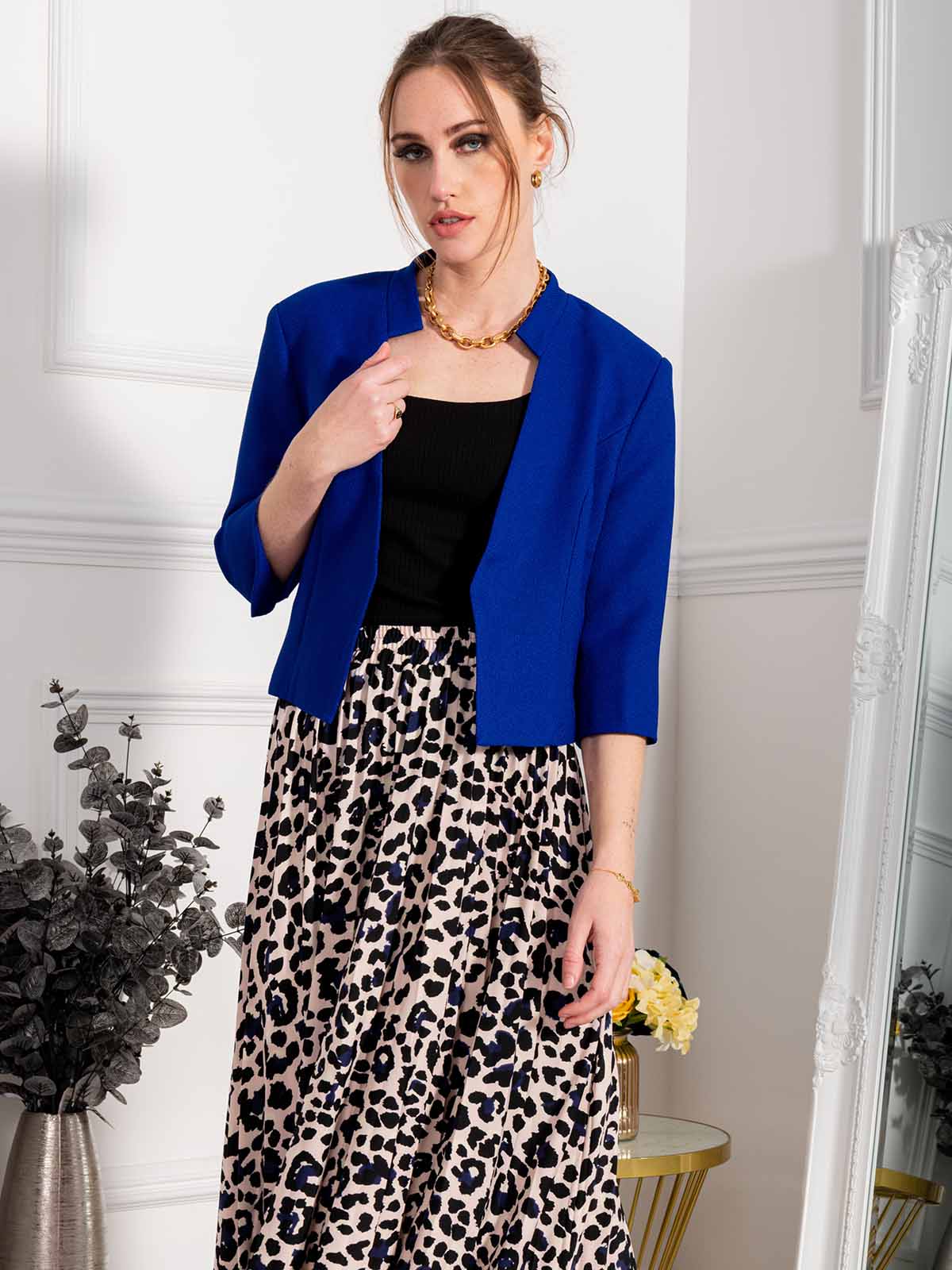 Royal blue 2024 cropped jacket