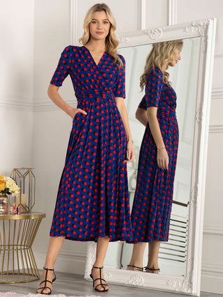 jolie moi maxi dress Jolie Moi Eleanor Wrap Mesh Maxi Dress, Pink Floral Jolie Moi Retail