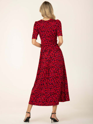 Jolie Moi Akayla Printed Jersey Maxi Dress, Red Animal