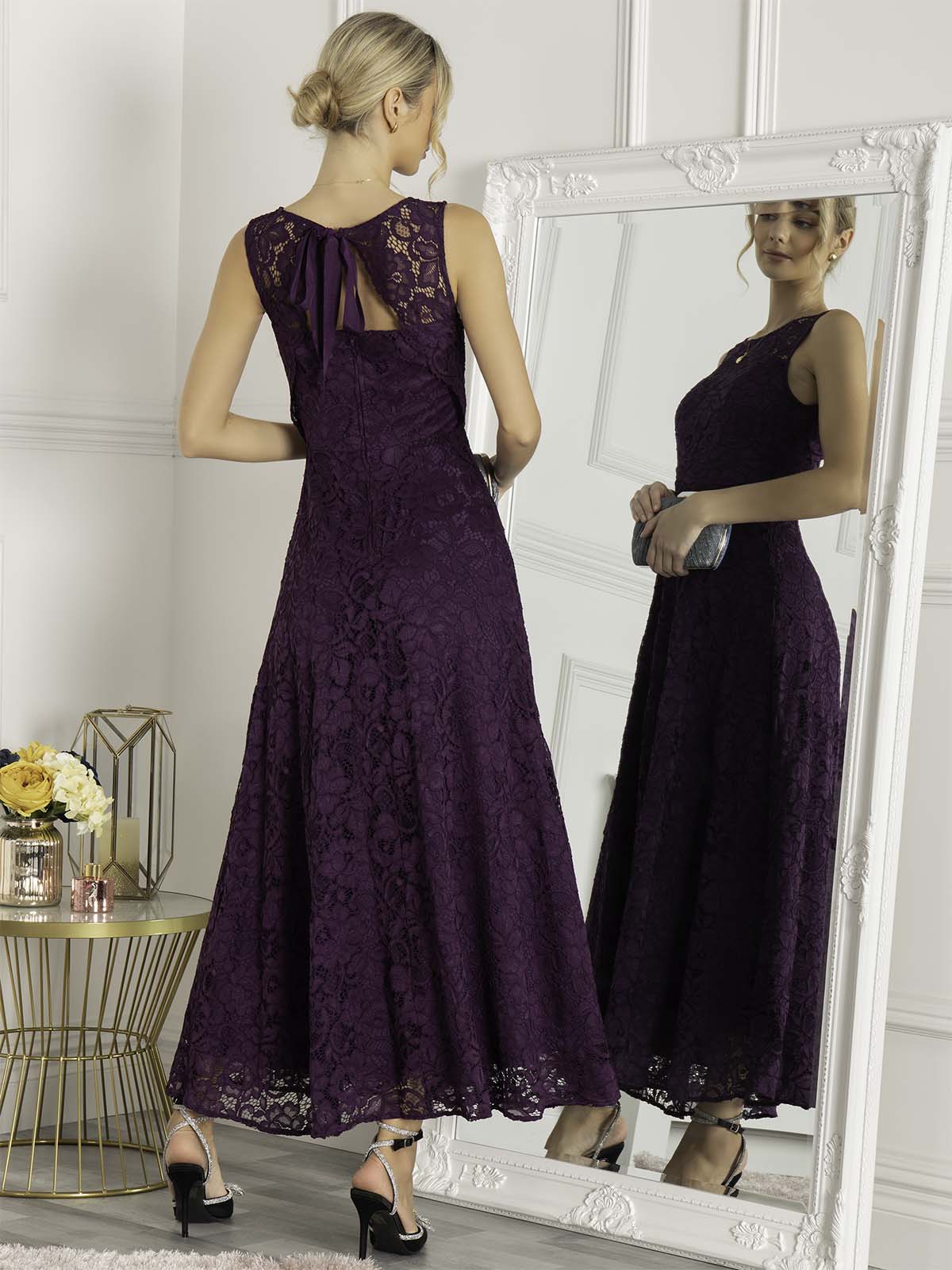 Shiny Off the Shoulder Purple Prom Dresses, Off Shoulder Purple Long F –  jbydress