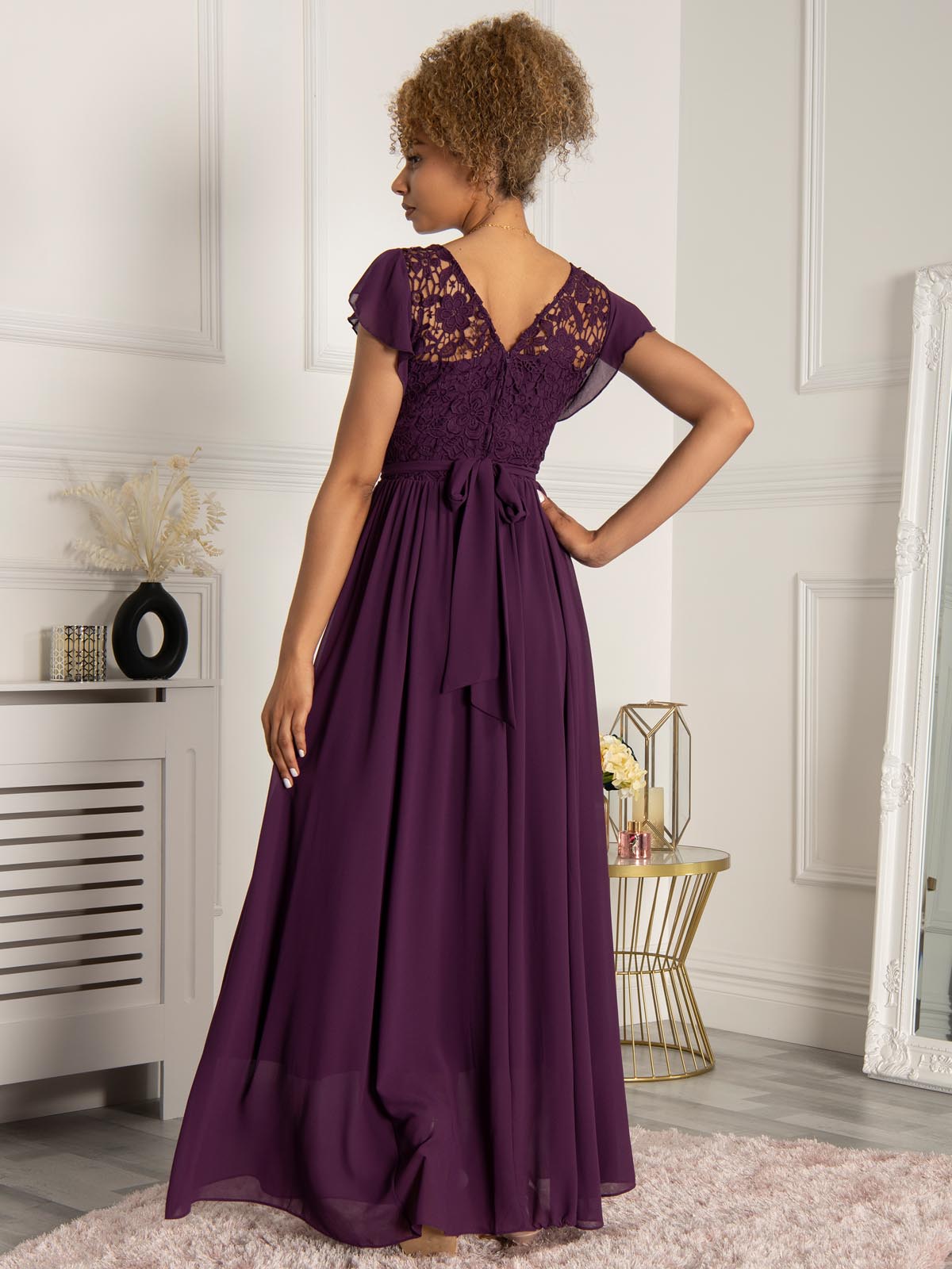 Dark Purple Diagonal Fringe Sequined Flapper Dress – Hurly-Burly