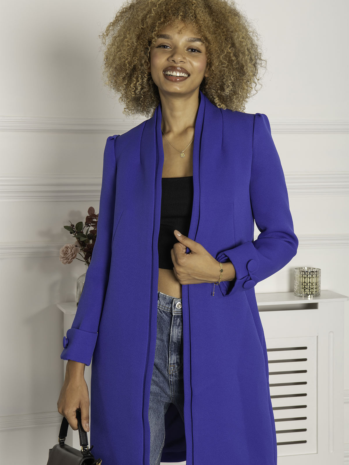 Royal blue parka womens sale