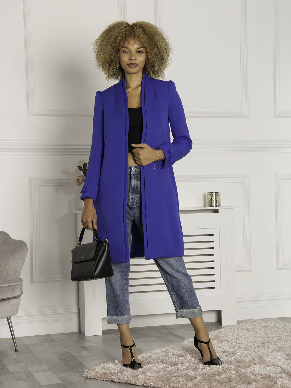 Royal blue 2024 duster cardigan