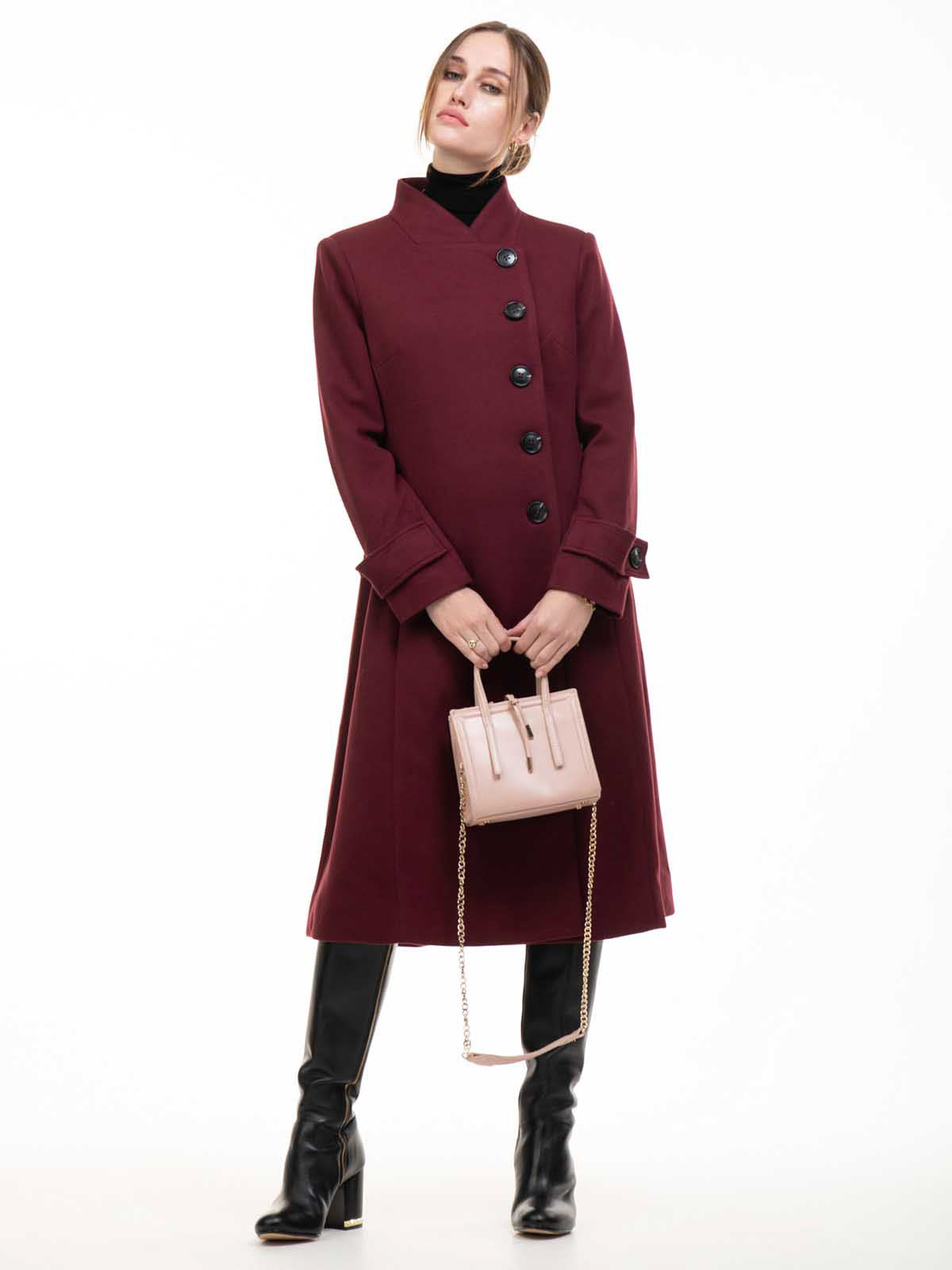 Fit and outlet flare wool coat