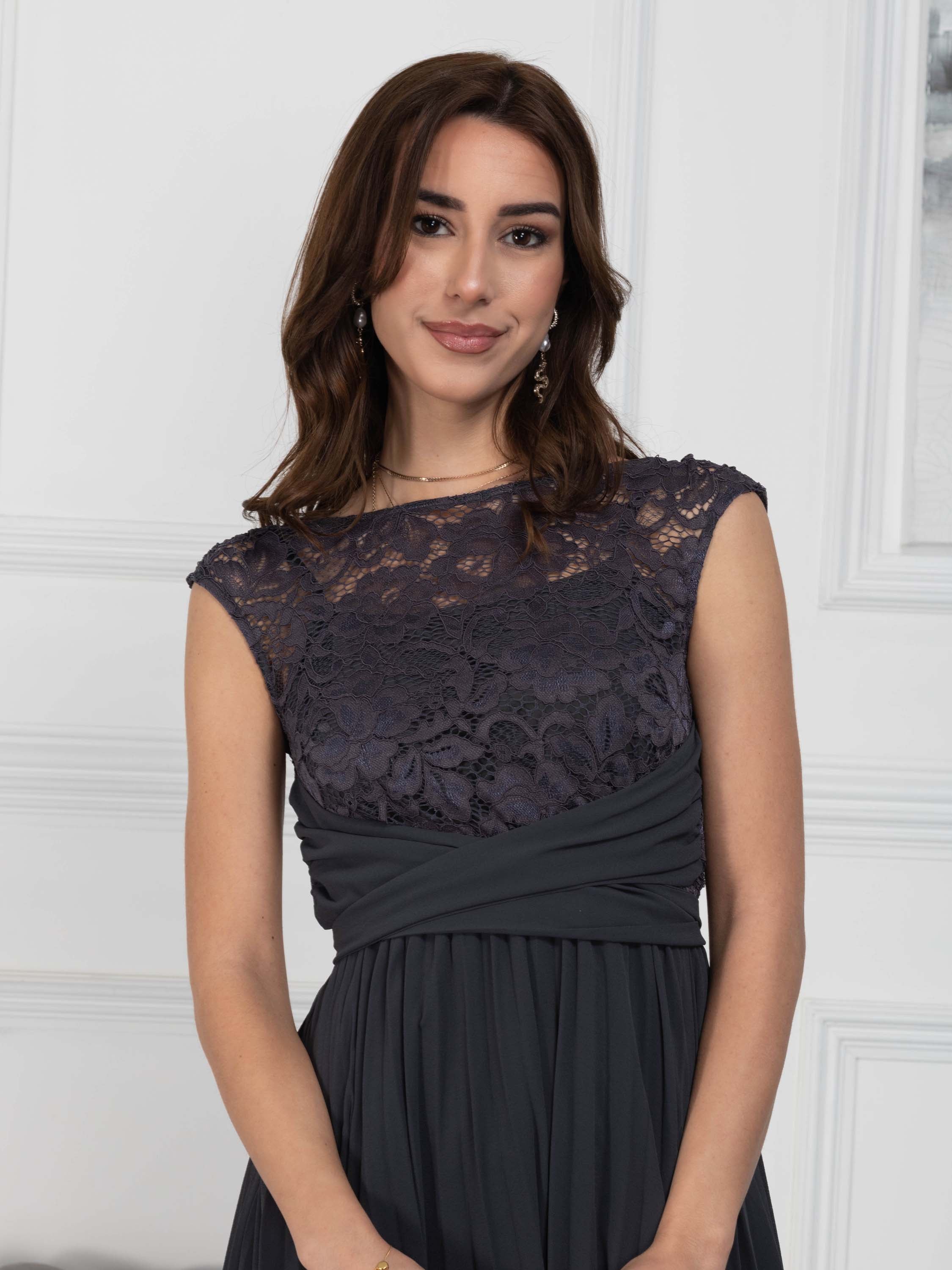 Dark gray outlet lace dress