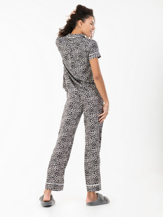 Short Sleeve Pyjamas Set, Neutral Animal