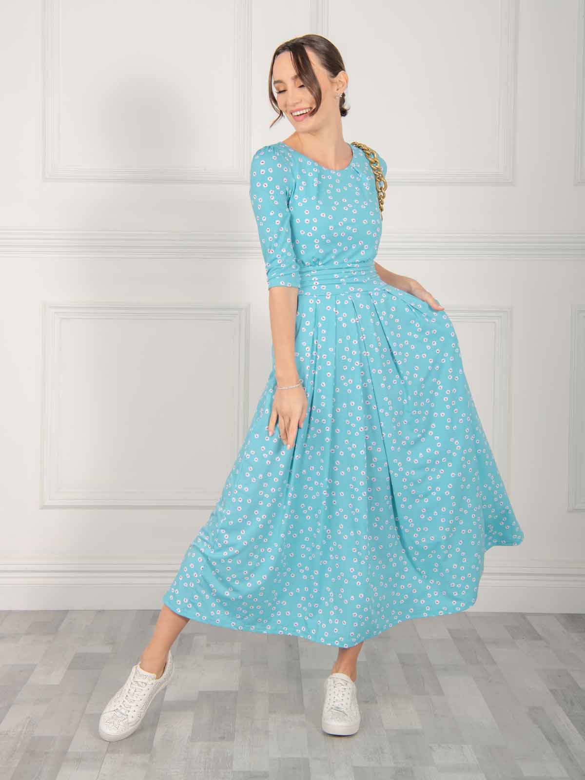 Spotty 2024 green dress