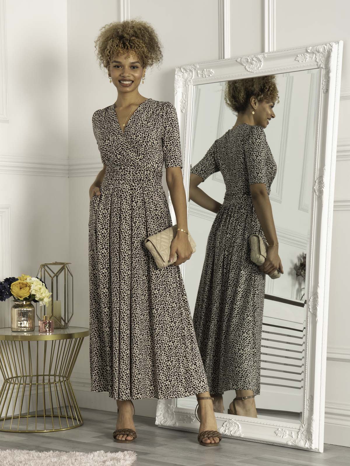 Maxi dresses 2024 with half sleeves