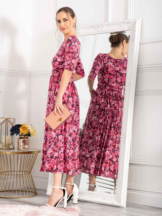 Sienna 3/4 Sleeve Maxi Dress, Floral Multi